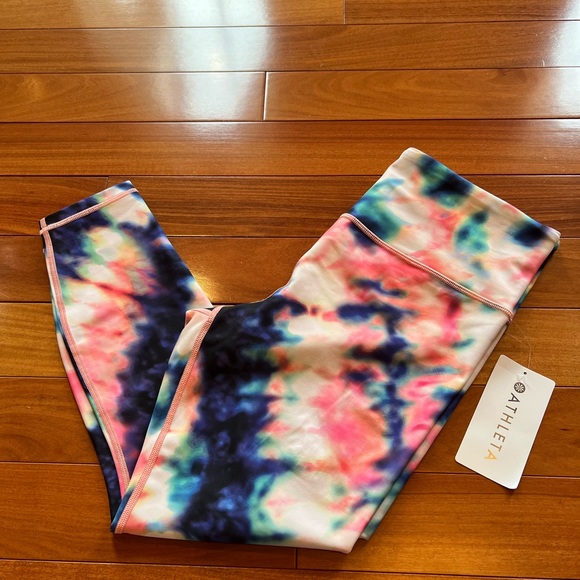 New with Tags Athleta Elation 7/8 Tie Dye Leggings - Picture 1 of 4